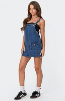 Edikted Overall Denim Mini Dress