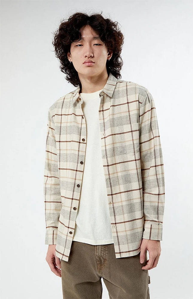 PacSun Black & Cream Plaid Classic Shirt