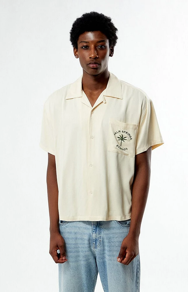 PacSun Palm Springs Embroidered Woven Camp Shirt