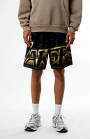 Mitchell & Ness LA Lakers Big Font Mesh Basketball Shorts
