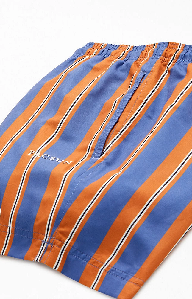PacSun Cannes Striped 4.5" Swim Trunks