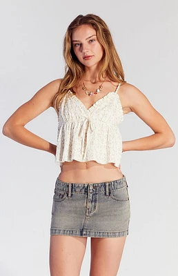 Pacsun Indigo Rose Low Rise Denim Micro Skirt