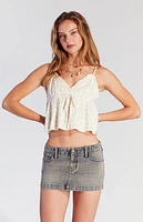 Pacsun Indigo Rose Low Rise Denim Micro Skirt