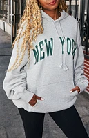 John Galt Heather Grey New York Christy Oversized Hoodie