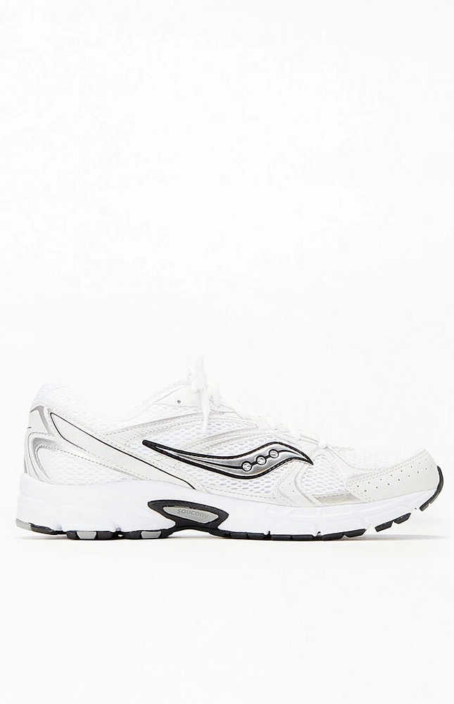 Saucony White & Silver Grid Ride Millennium Shoes