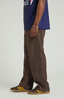 PacSun Brown Pinstripe Tony Baggy Track Pants