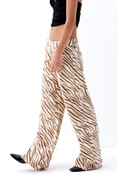 PacSun Casey Zebra Print Low Rise Baggy Jeans