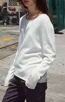 John Galt Light Gray Stella Cotton Sweater