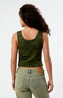 PS / LA Camo Babe Cropped Tank Top