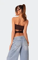 Edikted Wyatt Wrap Tie Bandeau Top