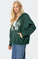 Edikted 1980 Oversized Zip Up Hoodie