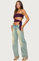 Edikted Amaro Strapless Side Tie Top