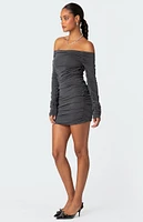 Edikted Cyra Ruched Mini Dress