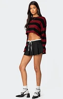 Edikted Contrast Drawstring Pleated Mini Skort