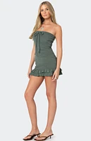 Edikted Terry Cloth Strapless Mini Dress