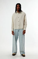 Pacsun Oxford Striped Long Sleeve Button Down Shirt