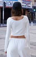 John Galt White Jillian Long Sleeve Top