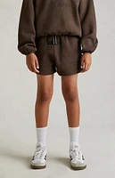 Kids Fear of God Essentials Heather Wood Sweat Shorts