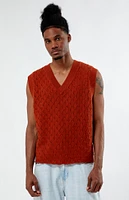 PacSun Burnt Orange Sweater Vest