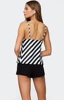 Edikted Nix Striped Split Front Top