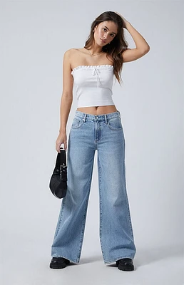 Pacsun Lena Low Rise Super Baggy Jeans Light Indigo