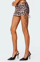 Edikted Zena Leopard Printed Mini Skirt