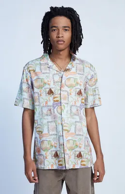 PacSun AOP Stamp Resort Shirt