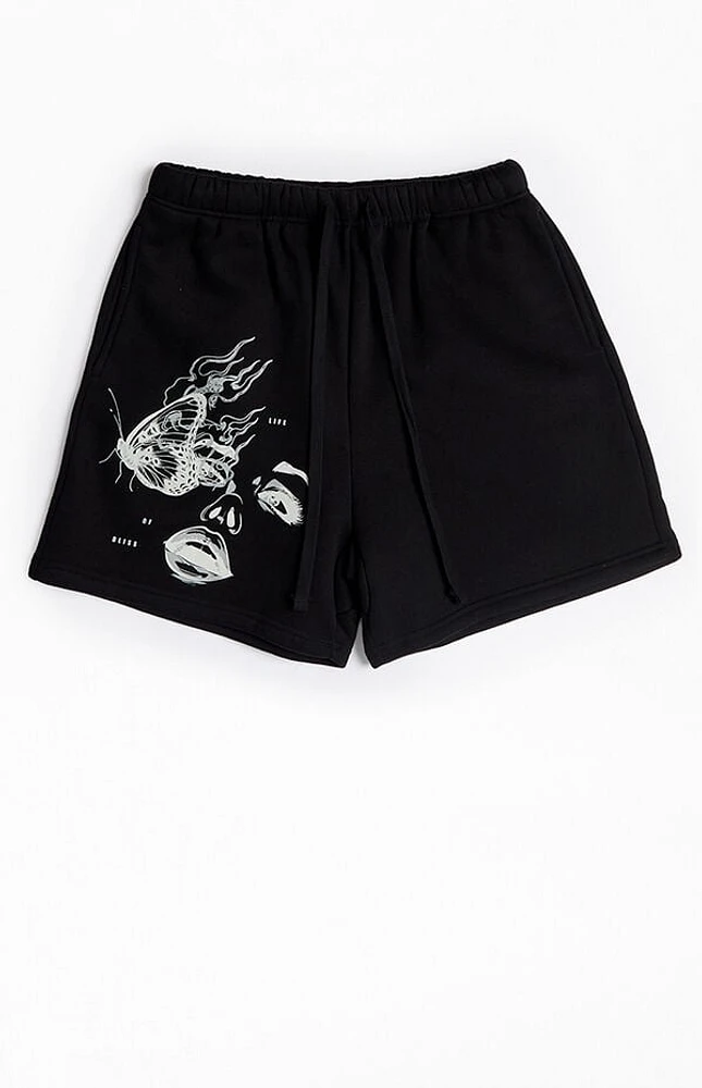 Pacsun Life Of Bliss Fleece Volley Sweat Shorts