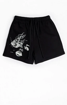 Pacsun Life Of Bliss Fleece Volley Sweat Shorts