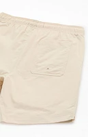 Pacsun Oatmeal Solid Collegiate 6.5" Swim Trunks