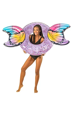 PoolCandy Inflatable 40" Glitter Butterfly Pool Tube