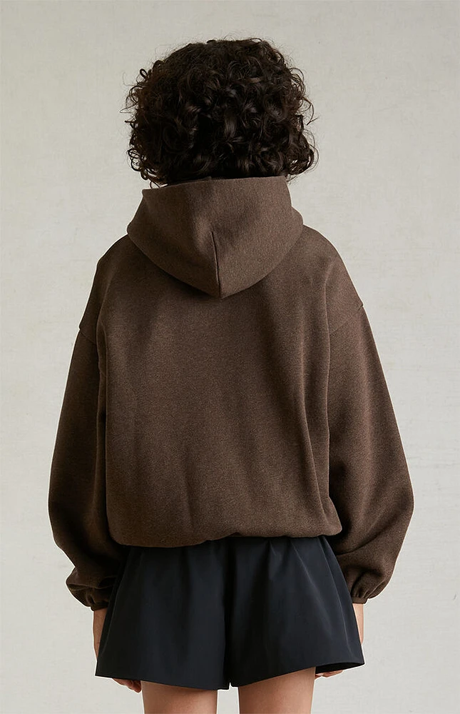 Kids Fear of God Essentials Heathery Wood Hoodie