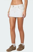 Edikted Bow Denim Mini Skort