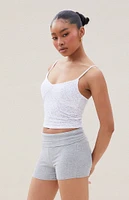 Beverly & Beck Fold-Over Knit Biker Shorts