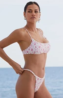 Amor y Besos Eco Floral Emmaline Ruffle High Cut Bikini Bottom