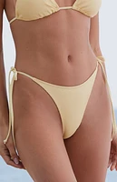 Pacsun Eco Yellow Carly Ribbed Tie Side Bikini Bottom