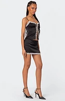 Edikted Feyra Satin Button Front Tank Top