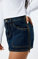 GUESS Originals Zipper Denim Mini Skirt