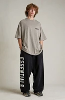 Fear of God Essentials Black Heavy Fleece Relaxed Sweatpants
