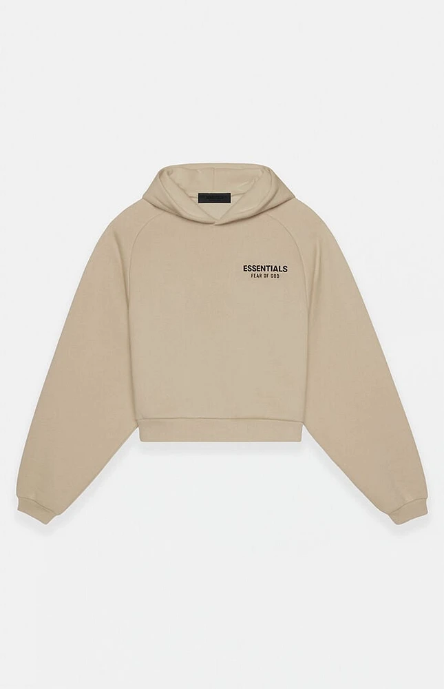 Fear of God Essentials Women's Desert Sand Fleece Cropped Hoodie