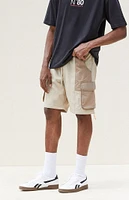 PacSun Tan Baggy Nylon Cargo Zip Off Pants