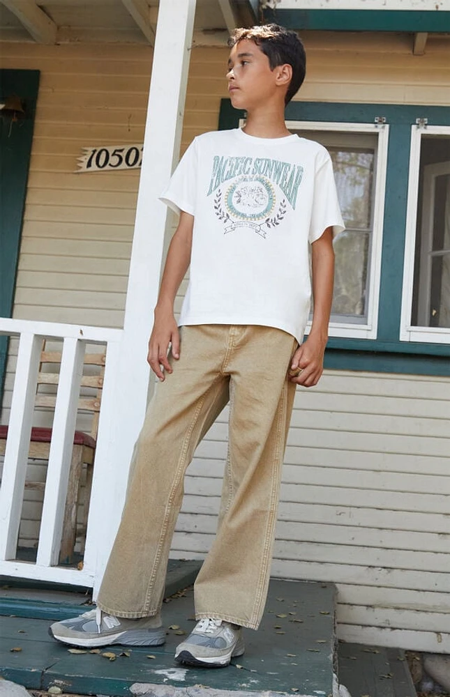 Pacsun Kids Khaki Baggy Carpenter Jeans