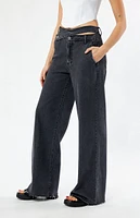 CIRCUS NY Black High Waisted Denim Trousers