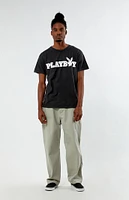 Playboy By PacSun Washed Black OG Logo T-Shirt