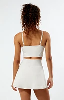 PAC 1980 WHISPER Active Ivory Crossover Front Mini Skirt