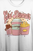 Girl Dinner Chocolate Coffee & Fries Cropped T-Shirt