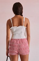 Beverly and Beck Chrissy Lace Trim Button Tank Top