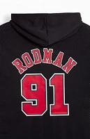 Mitchell & Ness Dennis Rodman Chicago Bulls Mesh Short Sleeve Hoodie