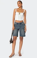 Edikted Garden Girl Ribbon Eyelet Corset