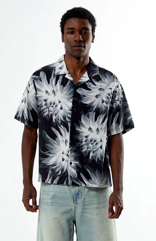 PacSun Textured Floral Camp Shirt